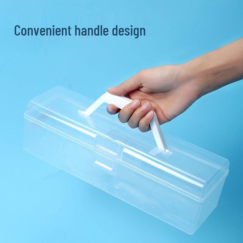 235 Art Calligraphy Tool Box - Portable Plastic Storage for Large and Small Brushes