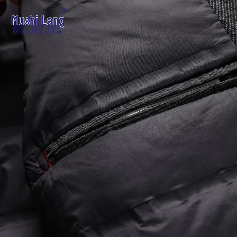 Men's Wool Blend Suit Jacket with Duck Down Liner