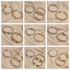 Stainless Steel Letter X Inlaid Zirconium Twist Rope Steel Wire Rope Opening Bracelet Women's Cable Bracelet Party Daily Jewelry