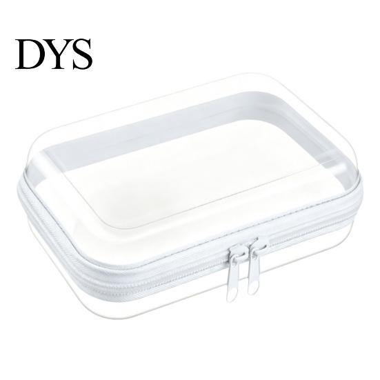 Earphone Cable Carrying Case Clear Zipper Storage Bag, Durable Hard Shell Portable Case, Pill Box for Travel Dustproof Container, Headphones Pills And