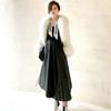 Winter Fur Coat Women's Long Mink Coat Fox Fur Collar Casual Trench Coat Women's Large Size Coat S-9XL