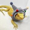 Creative Lizard Transformation Outfit Funny Horn Ball Hat Scarf Halloween Lizard Hat Clothes Climbing Pet Decoration Props