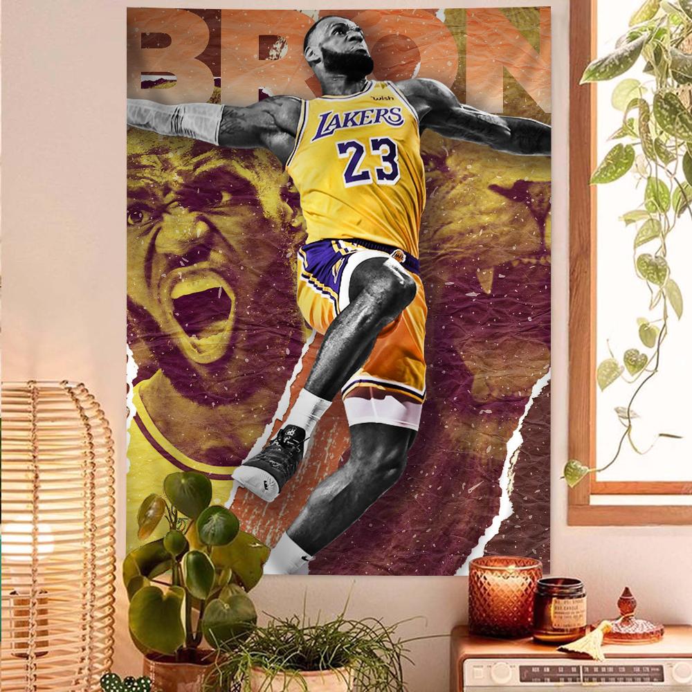POP Basketball Player L-LeBron- James Basketball Printed Large Wall Tapestry Indian Buddha Decoration Bohemian Hippie Art Decor