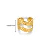 18k Gold-Plated Double-Layer Stainless Steel Geometric Open Women's Ring