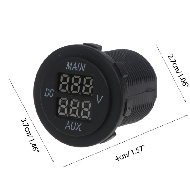 10-60V LED Digital Dual Voltmeter for Car Motocycle Voltage Meter Volt Detector