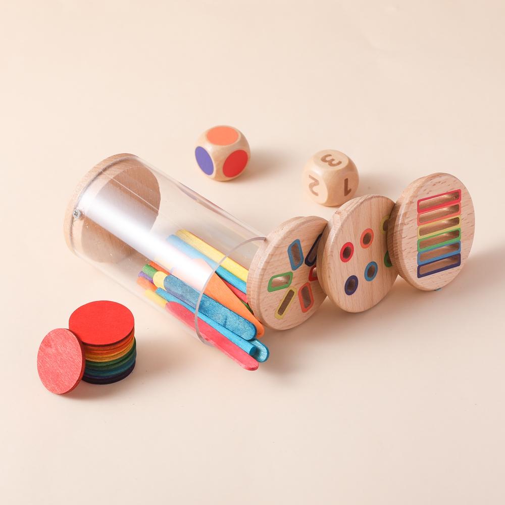 Montessori Spielzeug Holz Farbsortierspielzeug Feinmotorik Sensorische Zuordnungsspiele Farbe Und Form Erkennung Spielzeug Set Babygeschenk
