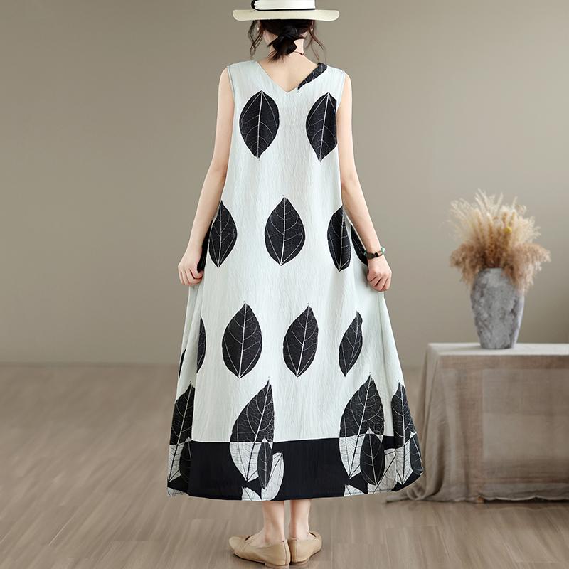 DIMANAF New 2026 Women Plus Size Summer Lady Long Dress Black Vest Sleeveless Loose Oversize Maxi Floral Print Sundress Beach Clothing