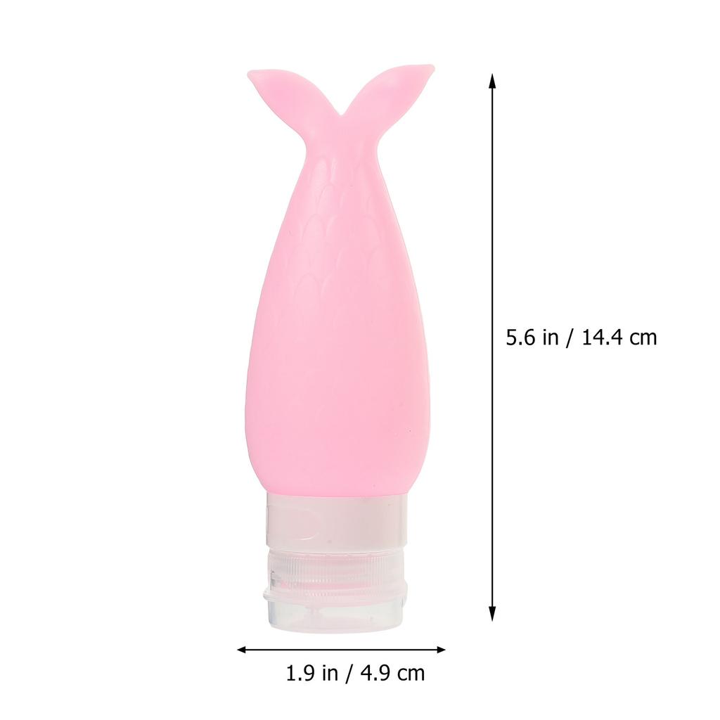 3Pcs Silicone Travel Bottles Set Cartoon Refillable Leak-Proof Containers Portable Sub Packing Empty Lotion Shampoo Dispenser