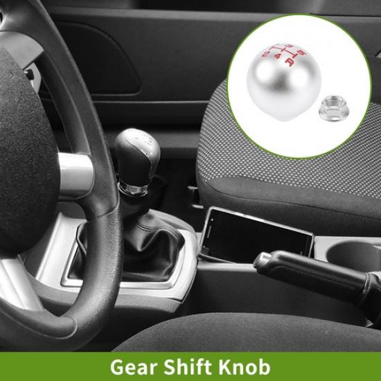 5 Speed Gear Shift Knob for Honda Accord 1990-1997 Aluminum Alloy Silver Tone