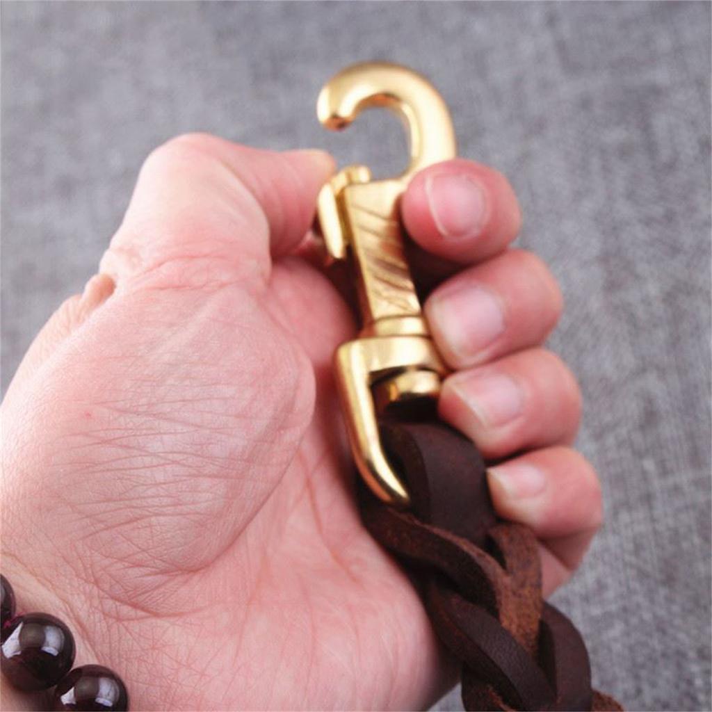Strong Genuine Leather Dog Leash with Softening Treatment Comfortable Handle for Medium and Large German Shepherd Dogs
