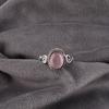 Lila Katzenauge 925 Sterlingsilberring, Handgefertigter Silberschmuck, Wunderschöner Katzenaugen-Edelsteinring Schmuck zum Geschenk