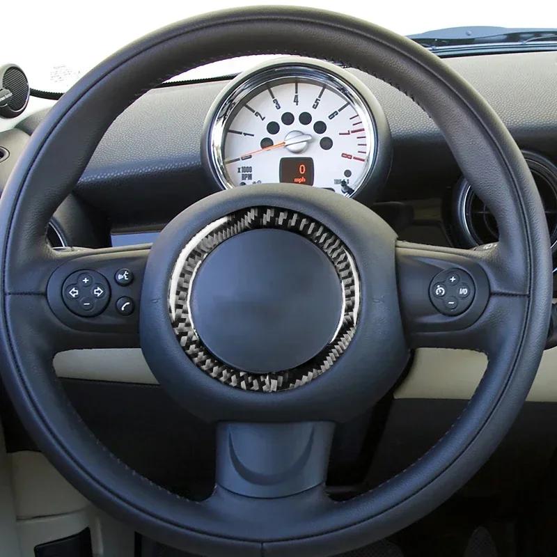 For Mini Cooper R55 R56 R60 R61 Car Steering Wheel Panel Sticker Frame Trim Circle Cover Car Interior Decor Strip ulqch44