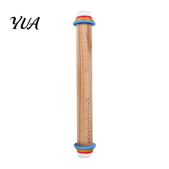 Sturdy Baker Accessories for Home Rolling Pin with Thickness Rings, Ergonomic Measurement Markings Kitchen Tool, Durable Stainless Steel Utensil