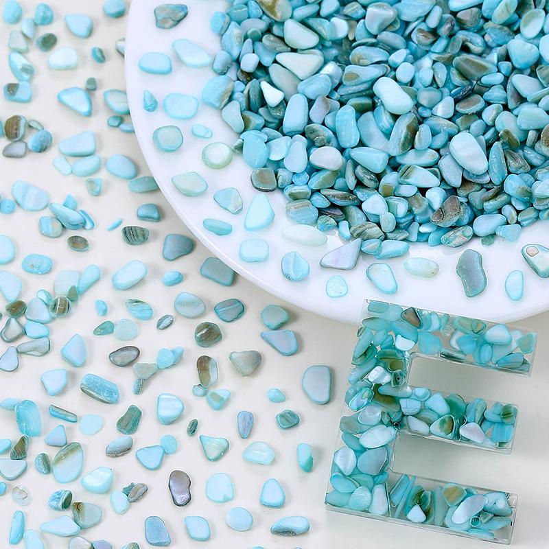 50g Crushed Shells Natural Pearl Light Nail Seashell Slices Particle Shell Charm for DIY Art Crafts Table Scatter Party Favor