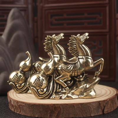 Horse Bronze Desktop Decoration Living Room Tea Table Sculpture Metal Craft Home Decorations Chinese Zodiac Horse Statue