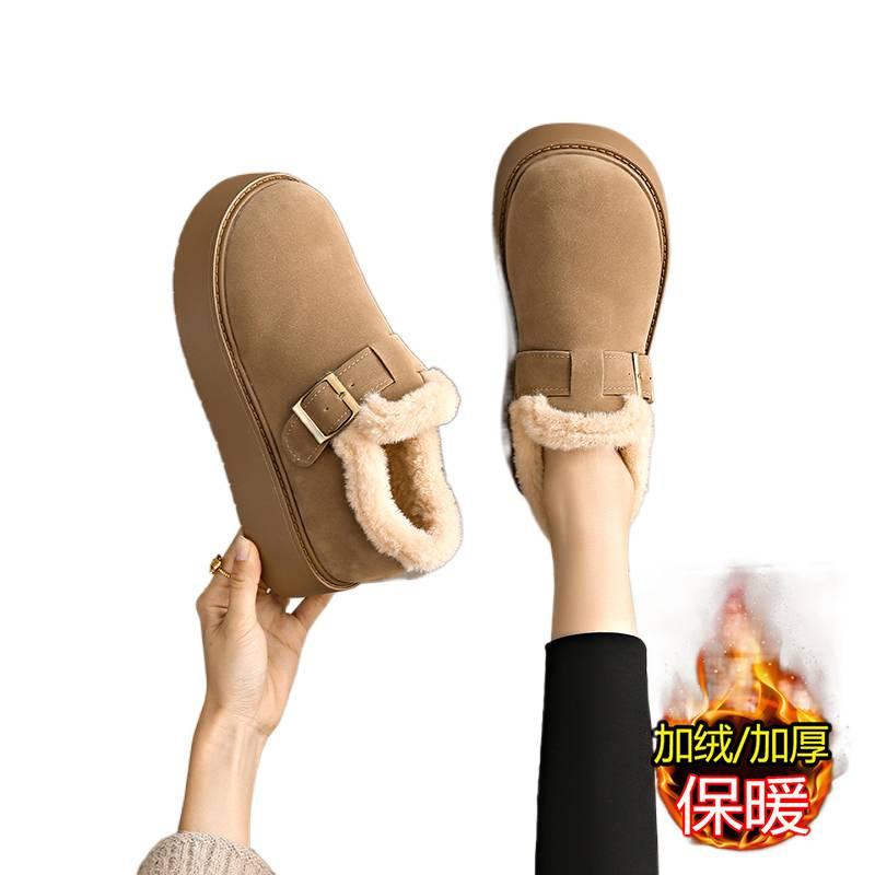 Thick-soled Velvet Doudou Birkenstocks New Winter Warm Birkenstocks Cotton Shoes Snow Boots