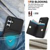 Wallet Case with Card Holder, 360° Rotation Ring Kickstand Magnetic Clasp and Durable Shockproof Cover for Samsung Galaxy S24 FE