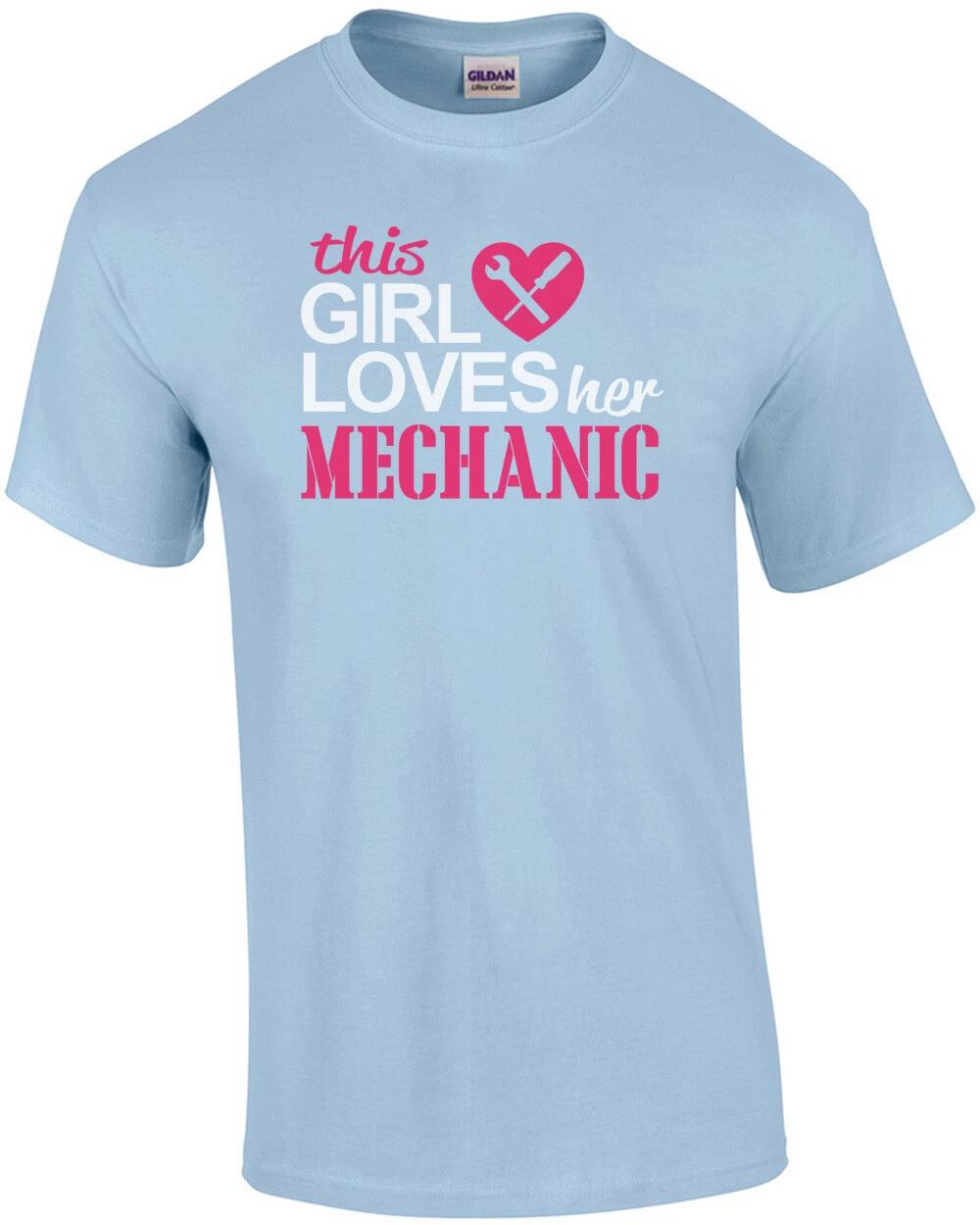 This Girl Loves Her Mechanic T-Shirt L