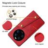 PU Leather Wallet Phone Case for Xiaomi 13 Ultra Multiple Card Slots Dual Metal Button Closure Shockproof Full‑Body Protective Cover
