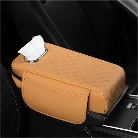 

Memory Foam Car Armrest Cushion 2025 New Car Center Console Cushion Pad Car Truck Armrest Cover Auto Center Console Lid Center Armrest Cover Car жовтий