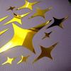 20Pcs Removable  3D Acrylic Wall StickerStar Shape Mirror Effect Popular Home Decor Art