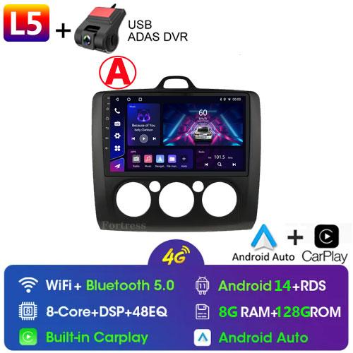 9" 2 Din 4G+WiFi Car Radio for Ford Focus Exi MT Mk2 MK3 2004-2011 Multimedia Player Android 13 GPS Navigation Head Unit