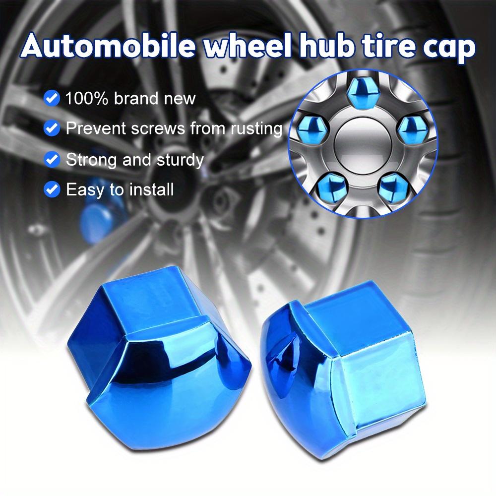 20pcs Vibrant Blue, Black, and Red Plastic Wheel Hub Caps - Rust-Proof, Strong & Sturdy Ideal for Car and Truck Decor, Truck Accessories
