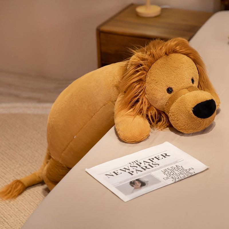 Super Soft Long Strip Popular Forest Lion Bed Baby Sleeping Comfort Baby Children Doll Plush Toy