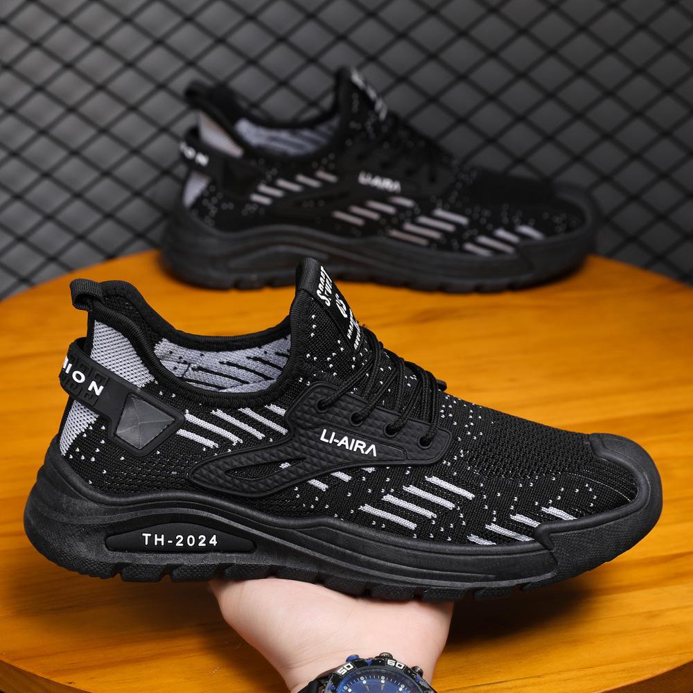 Pánské prodyšné síťované tenisky - Pohodlné, všestranné, ležérní běžecké boty se silnou podrážkou