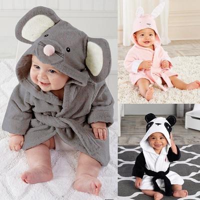 (Kung Pao Hühnerfleisch)Baby Jungen Mädchen Kinder Bademantel Cartoon Tiere Kapuzenhandtuch Pyjamas Kleidung