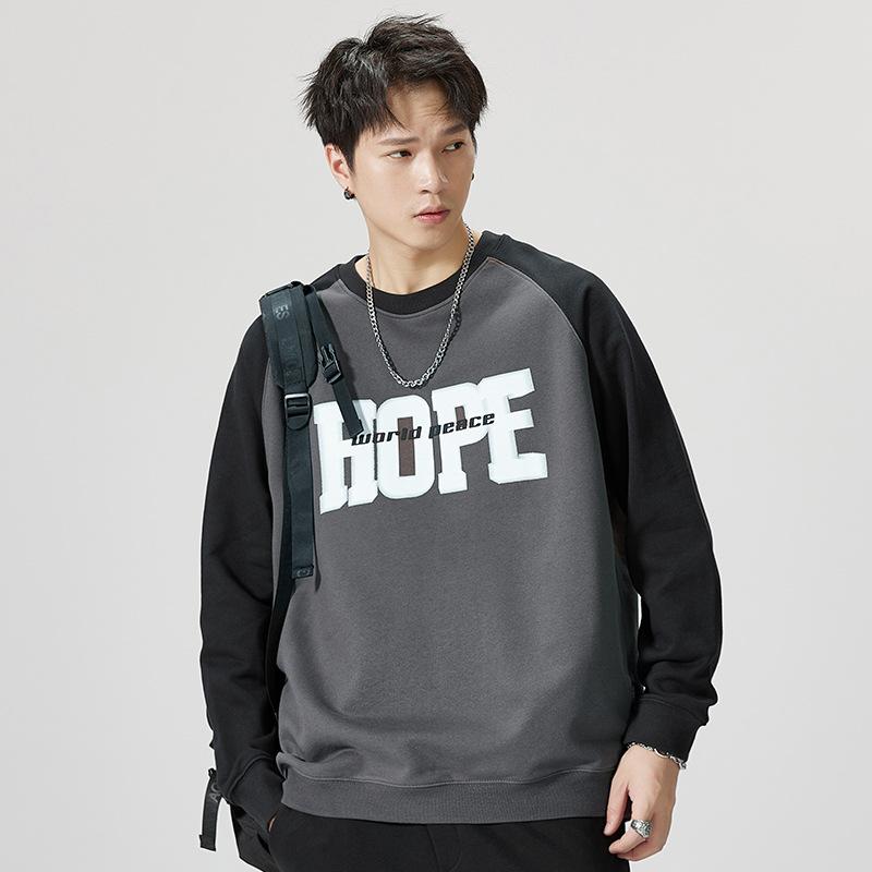 Осенний американский тяжелый свитер мужской модный бренд свободный большой — фото 4