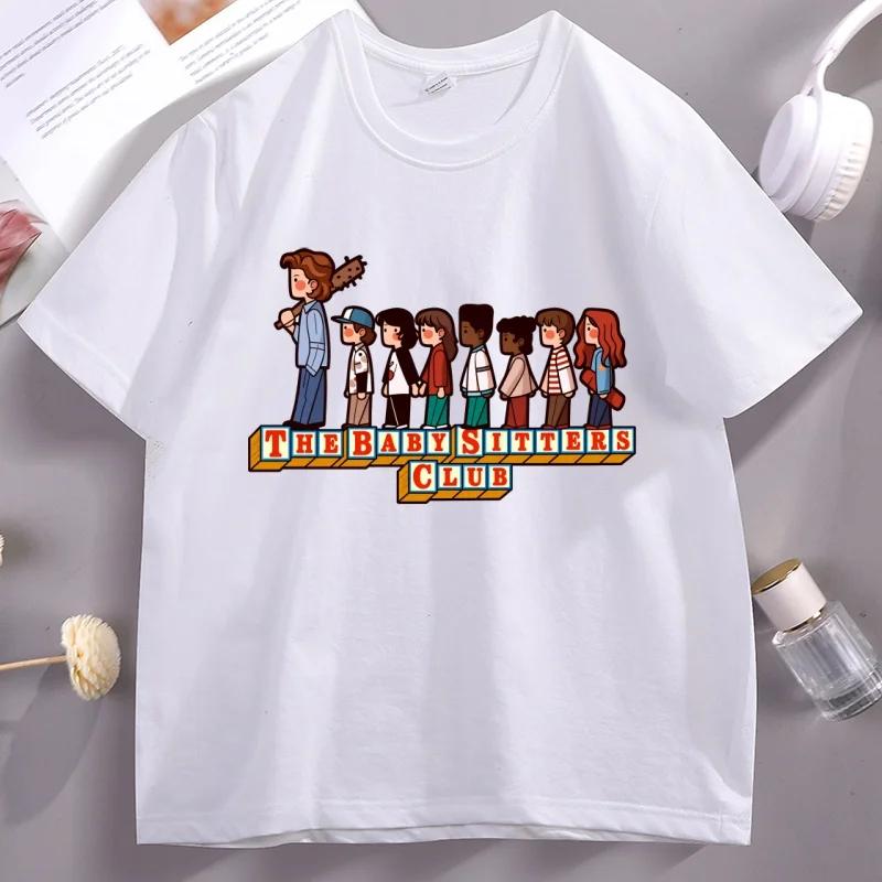 

Nanny Club Leisure Harrington Fun Short Sleeve Crew Neck Children s Men s and Women s Streetwear 100