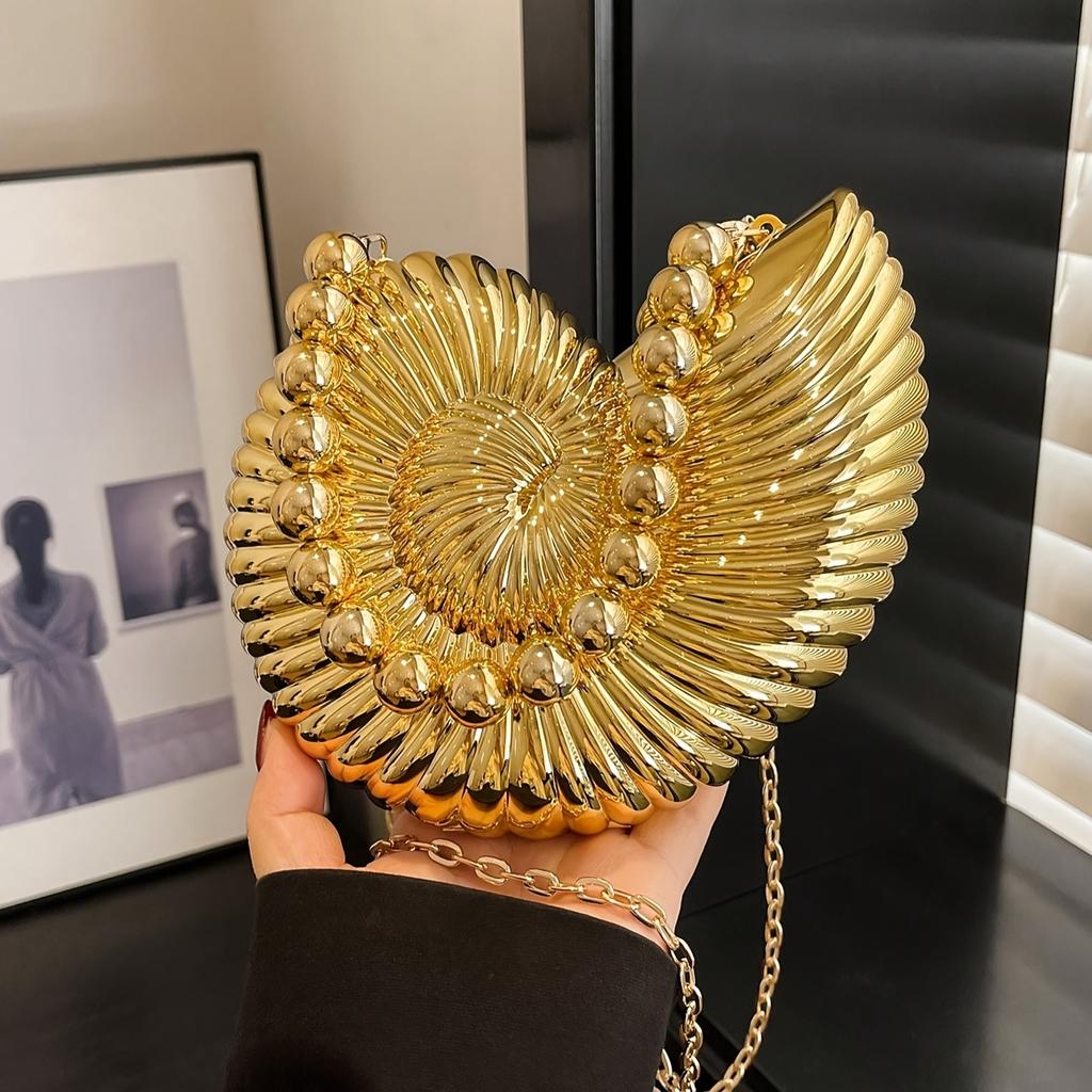 Summer-Themed Handbag Shaped Like a Conch, Perfect for Parties And Evening Events