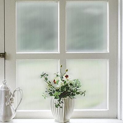 Fensterglas Sichtschutz Milchglas Vinyl Dekorfolie, 3D Aufkleber Badezimmer Wohnzimmer ohne Klebstoff
