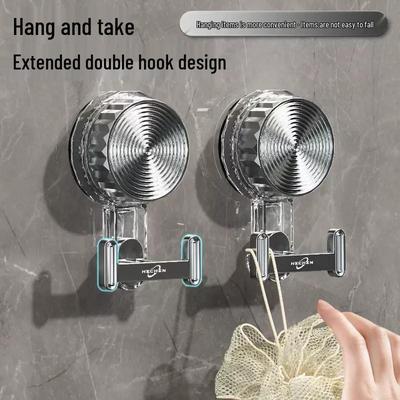 Elegant Adhesive Suction Hook: No-Drill, Wall-Mounted, Seamless Coat Hook for Bathroom and Door