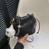 Solid color simple fashion chain small bag women's spring new versatile messenger bag bucket bag