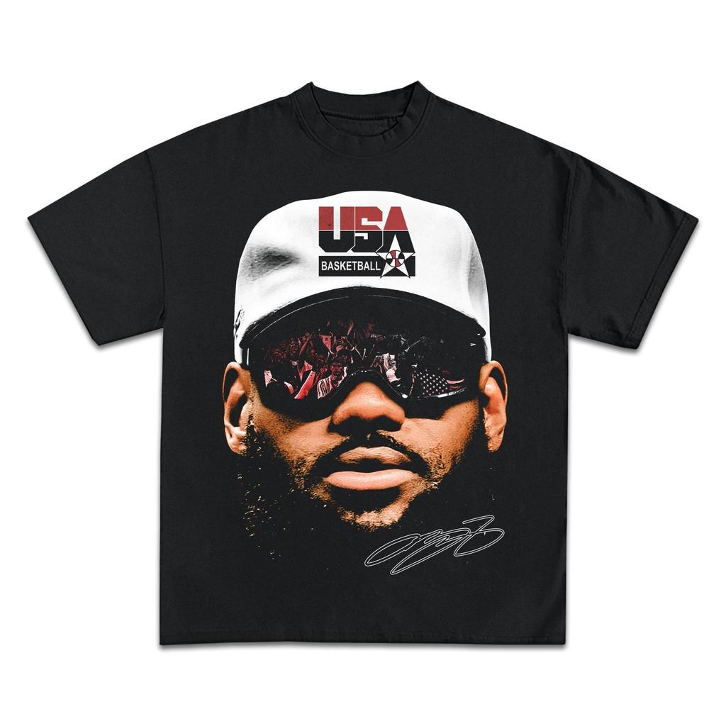 American Basketball Star LeBron James T Shirt Men Women Short Sleeve Cotton Tees Vintage Brand T-shirts Summer Tops Streetwear