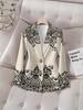 Newest Trendy Women's Blazer Elegant Kimono Style Printed Knit Women's Suit