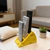 Remote Control Holder with 3 Compartments 3D-Printed Cheese-Shaped Desk Organizer for Table Nightstand Home Office