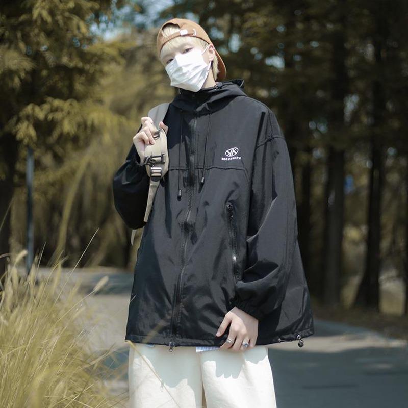 Men Women Hoodie Hooded Baseball Jacket Long Sleeves Loose Casual