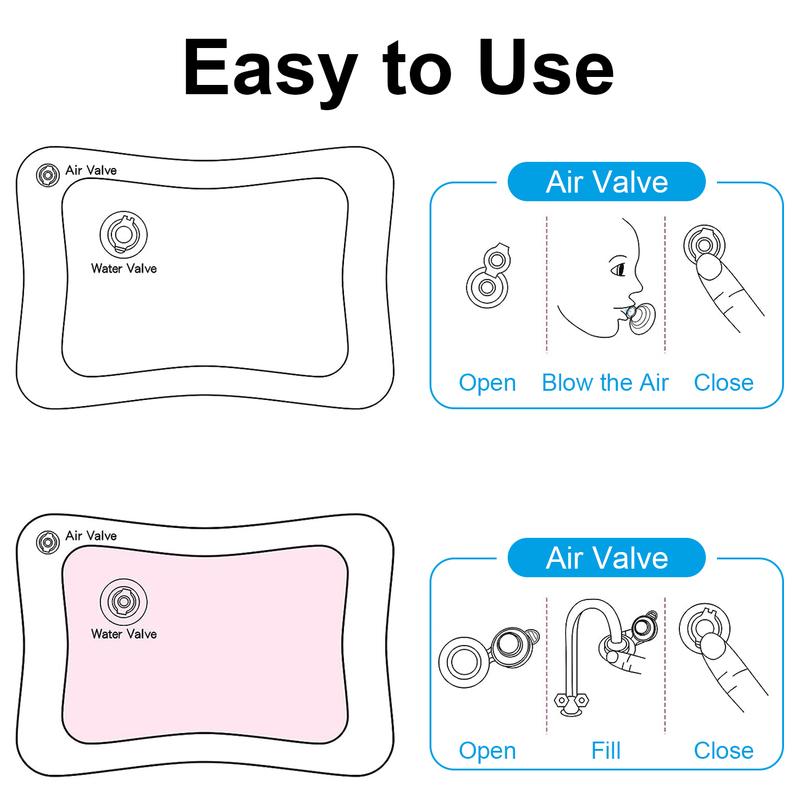 1PC Upgraded Thickened Water Sensor Play Mat for Pets, Cats & Dogs, Cool Comfort Inflatable Tummy Time Water Mat, PVC Material