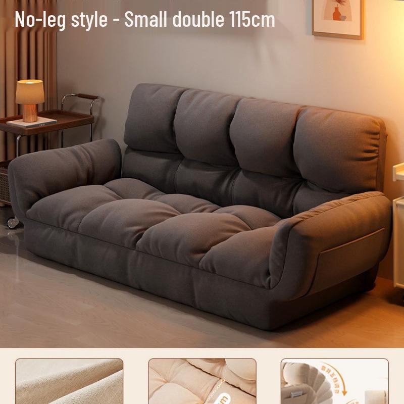Compact Folding Sleep Sofa for Small Apartments - Double Bed and Reclining Backrest for Bedroom or Rental Homes
