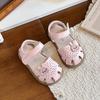 Girls' Non-slip Summer Shoes: 2026 Closed-Toe Sandals, Cartoon Princess Design, Breathable Soft-Soled for Stability