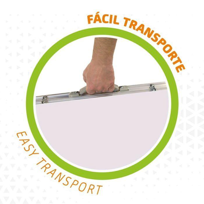 Table pliante - BigBuy Productos Deportivos - 57,5x22x36,5 cm - Mauve - Pliable - Portable - Légère - Rabattable