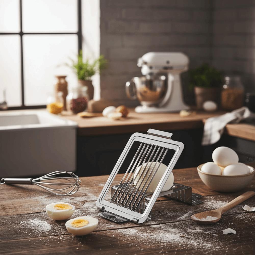 Stainless Steel Boiled Egg Slicer Manual Cutting Heavy Duty Metal Fruit Cutter Multi-functional Fast Sectioner Cutter Mold