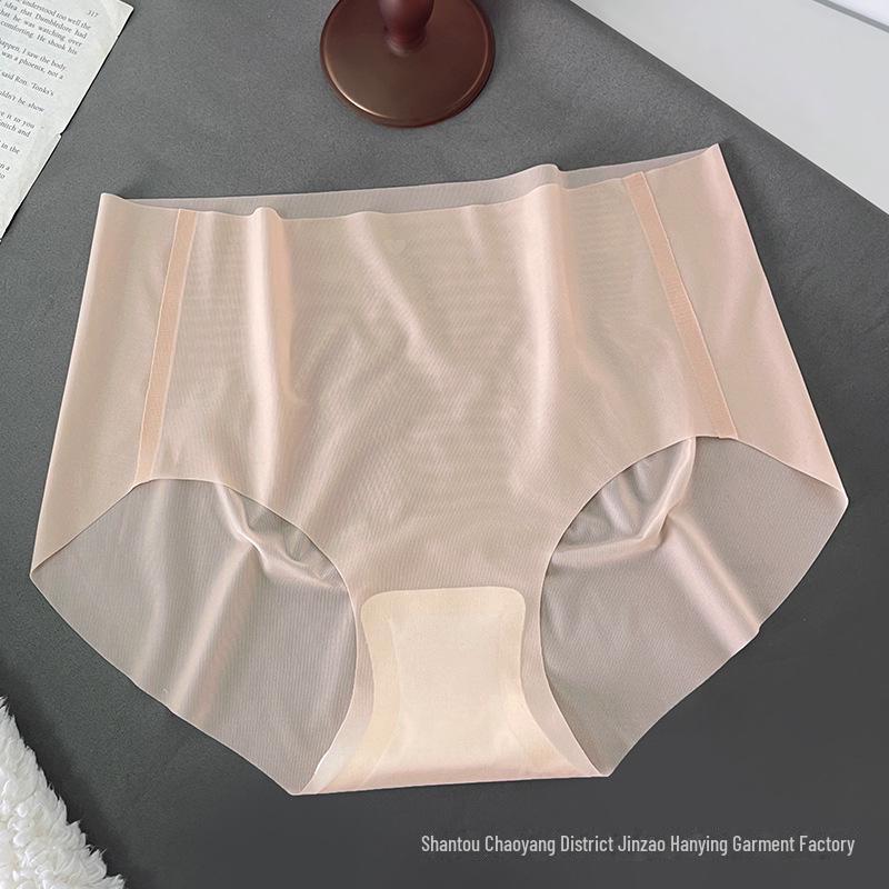 

«Новые ультратонкие бесшовные женские трусы со средней посадкой из шелка Ice Silk — дышащие и легкие для лета» M [80-100 lbs]