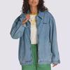 New Vans Denim Jacket Women's Gray Blue VN000MARCDX