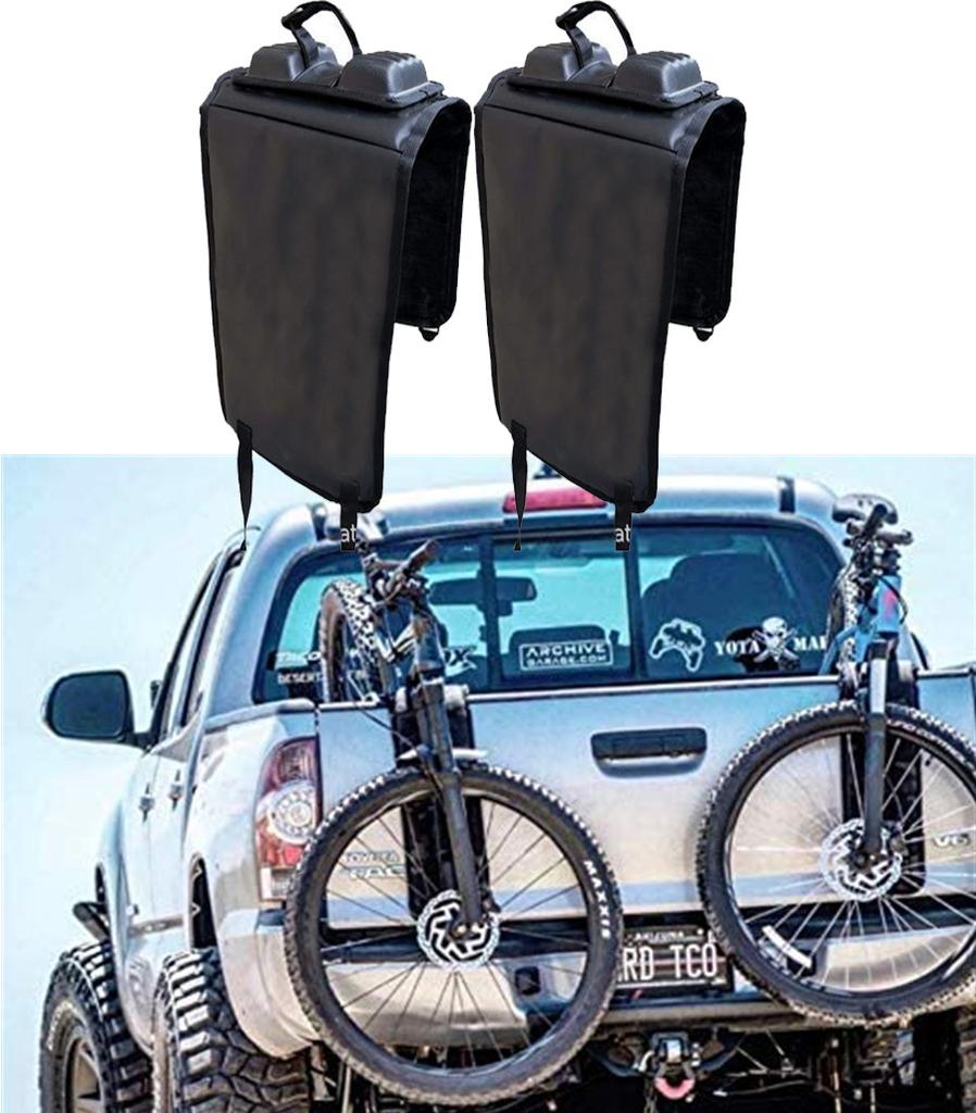 Pair Portable Tailgate Pad Shuttle Protective Bike Rack w/Strap for Pickup Truck