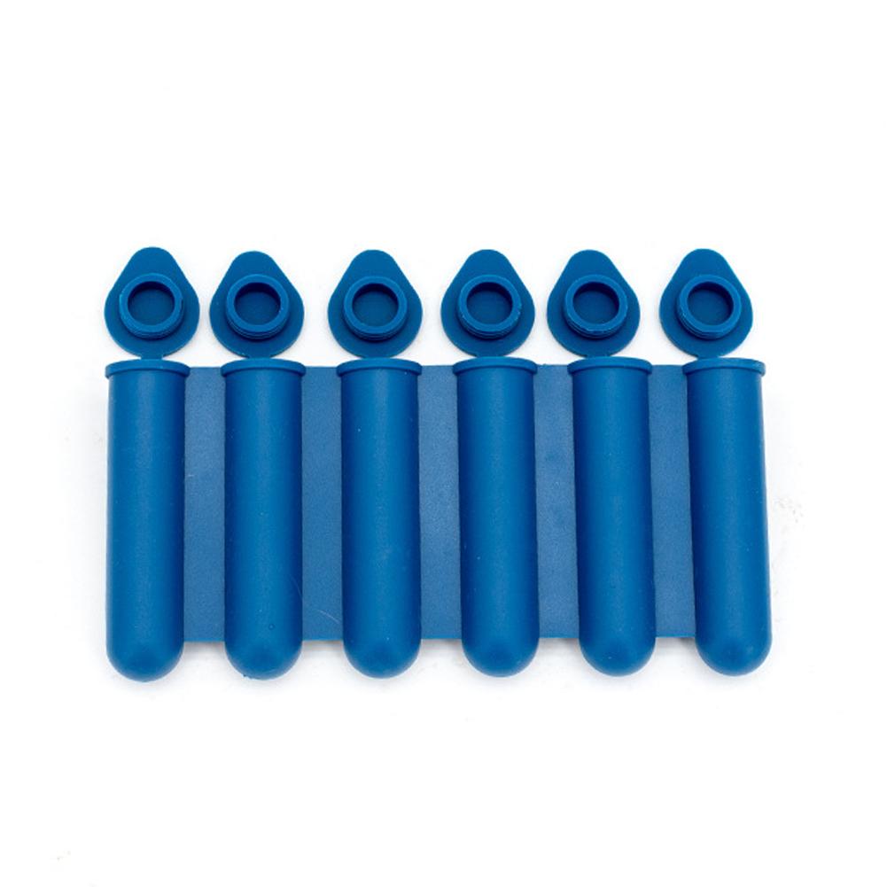 

Ice Sticks Making Mould With Cover 6-grids Silicone Ice Bar Molds Low Temperature Resistance for Small Bottle Mouths Beverages темно-синього кольору