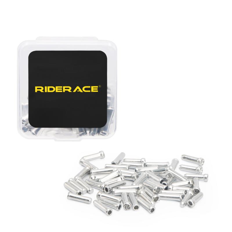 50 Pcs/Lot Bicycle Brake Wire Tail Cap Aluminum Alloy MTB Bike Shifter Cable Line End Protection Cover Road Cycling Accessories